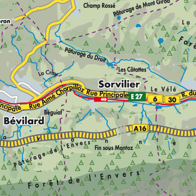 Übersichtsplan Sorvilier