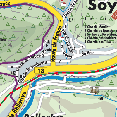 Stadtplan Soyhières