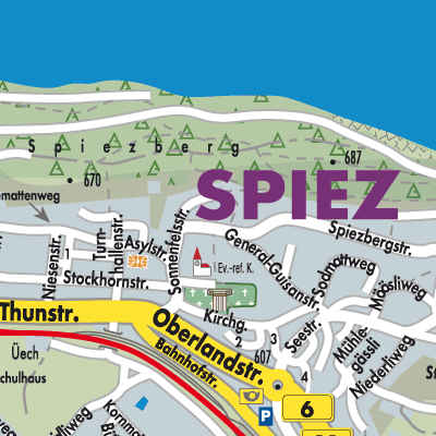 Stadtplan Spiez