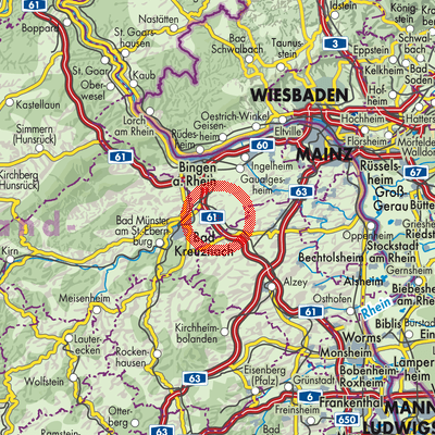 Landkarte Sprendlingen-Gensingen