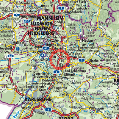 Landkarte St. Leon-Rot