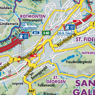 Übersichtsplan St. Gallen