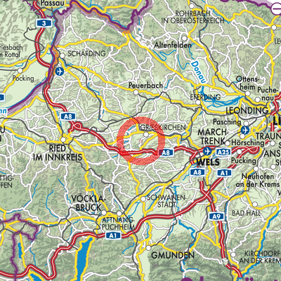 Landkarte St. Georgen bei Grieskirchen