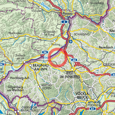 Landkarte St. Georgen bei Obernberg am Inn