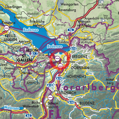 Landkarte St. Margrethen
