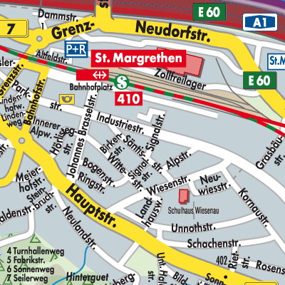 Stadtplan St. Margrethen
