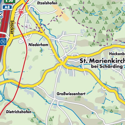 Übersichtsplan St. Marienkirchen bei Schärding