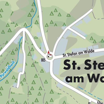 Stadtplan St. Stefan am Walde