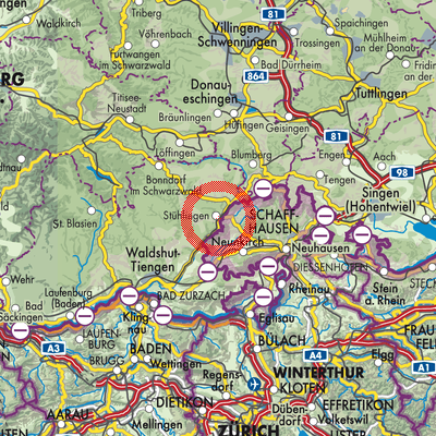 Landkarte Stühlingen