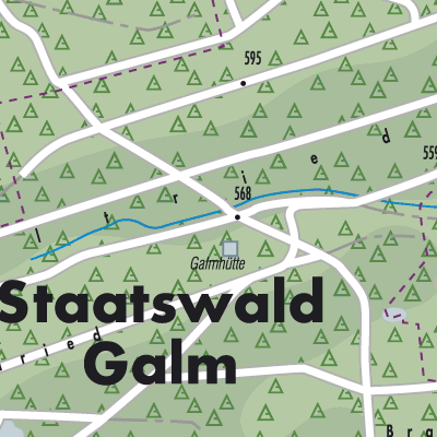 Stadtplan Staatswald Galm