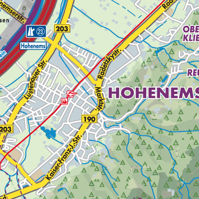 Übersichtsplan Stadt Hohenems