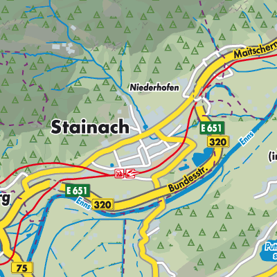 Übersichtsplan Stainach-Pürgg