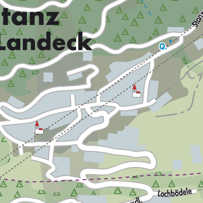 Stadtplan Stanz bei Landeck