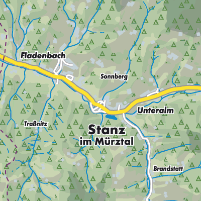 Stanz Stanz im Mürztal - Stadtpläne und Landkarten