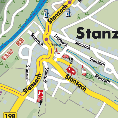 Stadtplan Stanzach