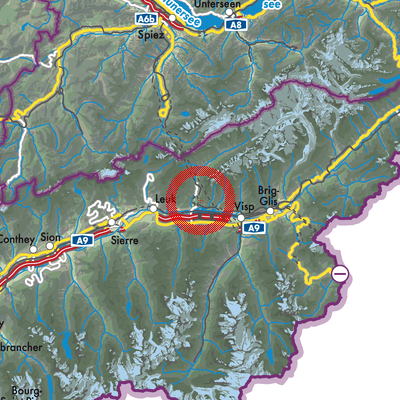 Landkarte Steg-Hohtenn