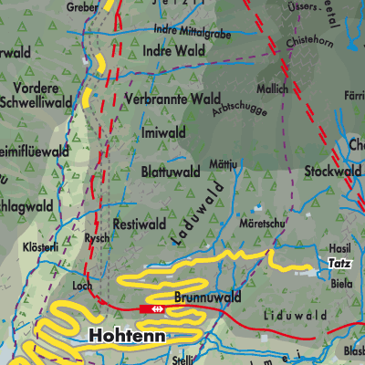 Übersichtsplan Steg-Hohtenn