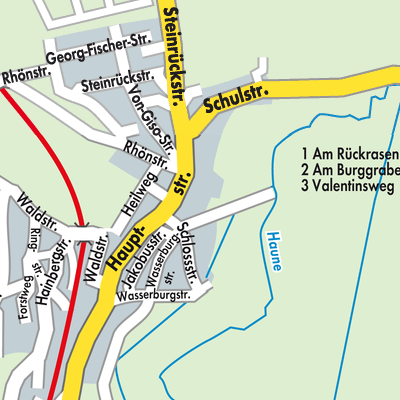 Stadtplan Steinau