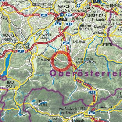 Landkarte Steinbach am Ziehberg