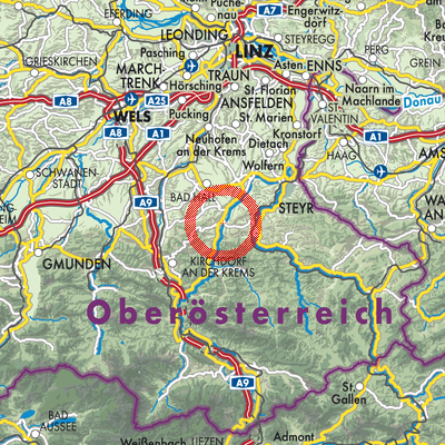 Landkarte Steinbach an der Steyr