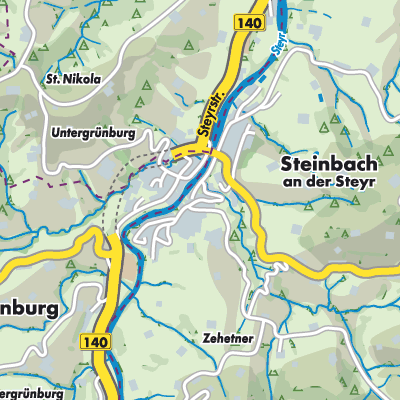 Übersichtsplan Steinbach an der Steyr