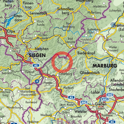 Landkarte Steinbrücken