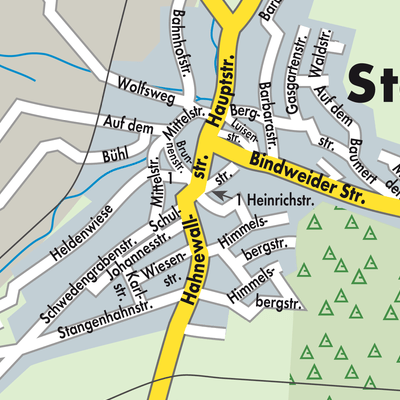 Stadtplan Steinebach/Sieg