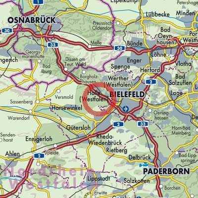 Landkarte Steinhagen