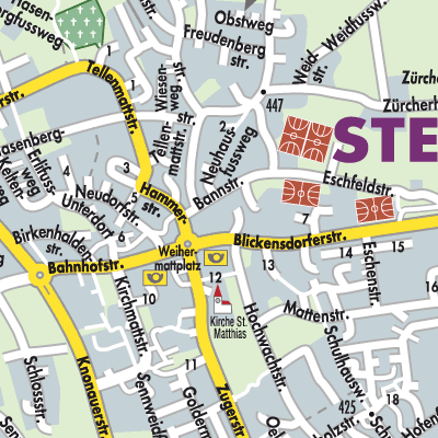 Stadtplan Steinhausen