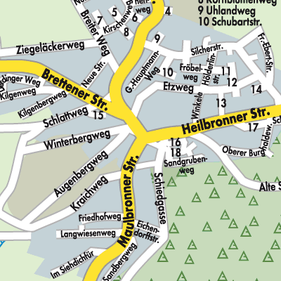 Stadtplan Sternenfels