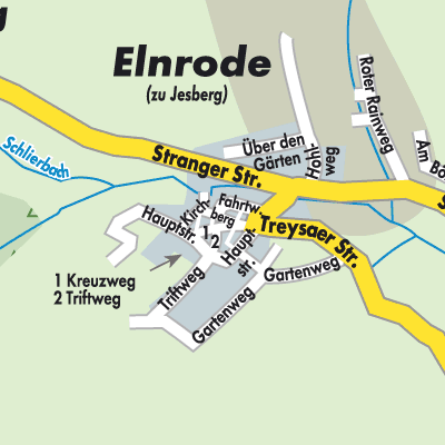 Stadtplan Elnrode-Strang