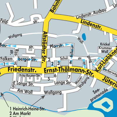 Stadtplan Strasburg (Uckermark)