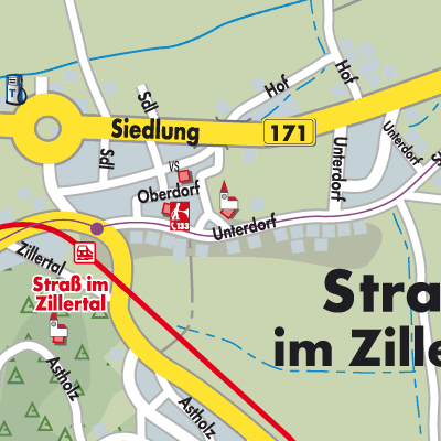 Stadtplan Strass im Zillertal