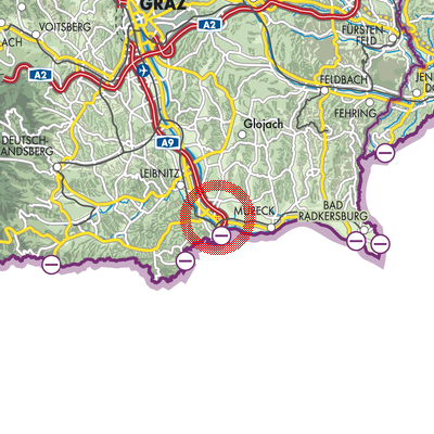 Landkarte Straß in Steiermark