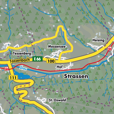 Übersichtsplan Strassen