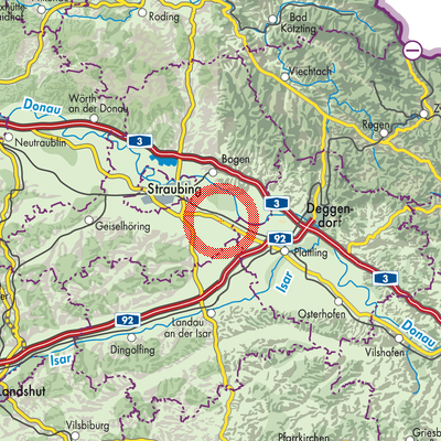 Landkarte Straßkirchen (VGem)