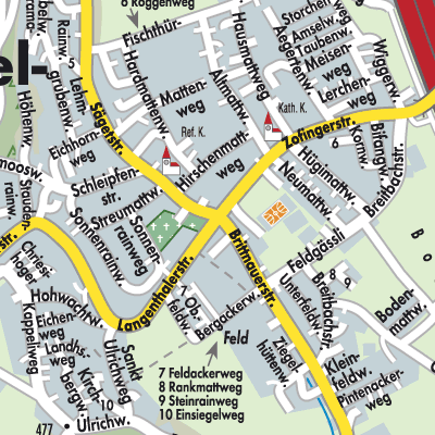Stadtplan Strengelbach