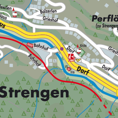 Stadtplan Strengen