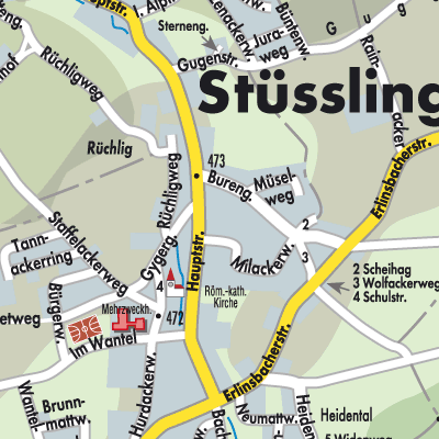 Stadtplan Stüsslingen