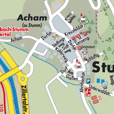 Stadtplan Stumm