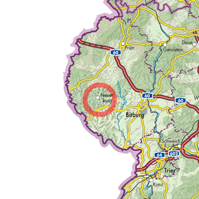 Landkarte Südeifel