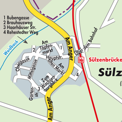 Stadtplan Sülzenbrücken