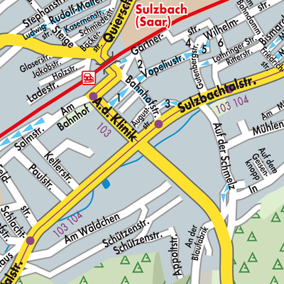 Stadtplan Sulzbach/Saar