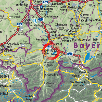 Landkarte Sulzberg