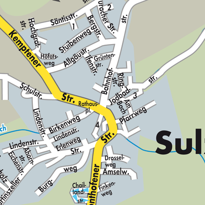 Stadtplan Sulzberg