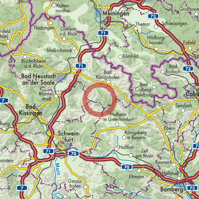 Landkarte Sulzfelder Forst