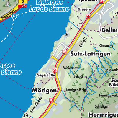 Übersichtsplan Sutz-Lattrigen