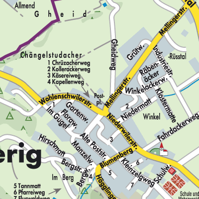 Stadtplan Tägerig