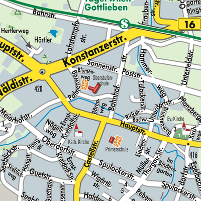 Stadtplan Tägerwilen