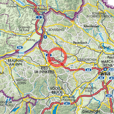 Landkarte Taiskirchen im Innkreis